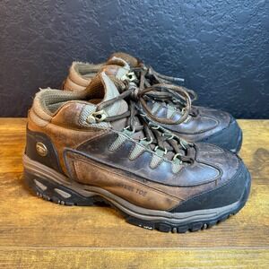 Skechers Energy Blue Ridge US 10.5‎ Brown Steel Toe Work Boots Leather Hiking